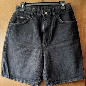 Lee black denim shorts